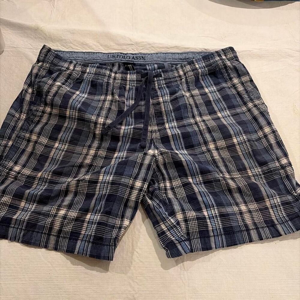 Us-polo-assn Men's Blue and Navy Shorts